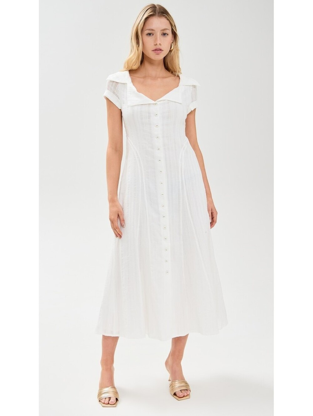 NEW , Cult Gaia Jeanie Dress in Off White Sz 12 #MD2523